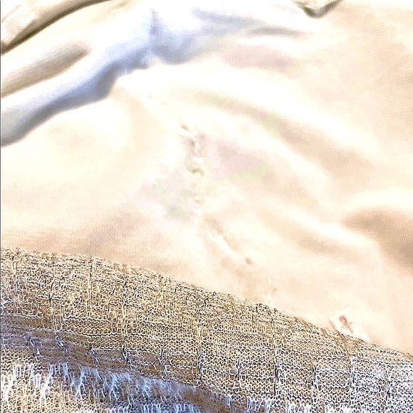 FREE PEOPLE BRAND SIZE LARGE STRAPLESS BOHO CHIC Mini Dress. Strands of color - Picture 12 of 14